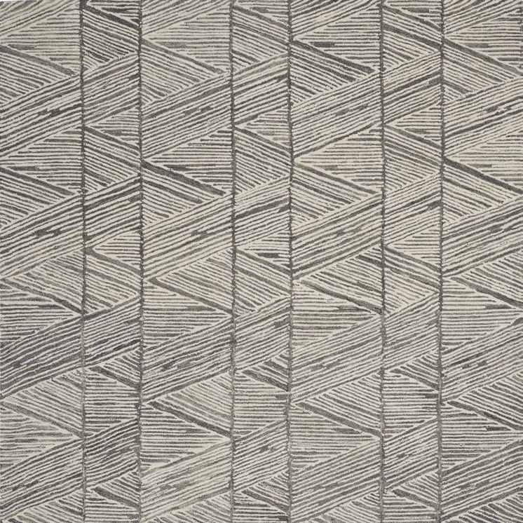 8' X 10' Gray And White Wool Abstract Area Rug