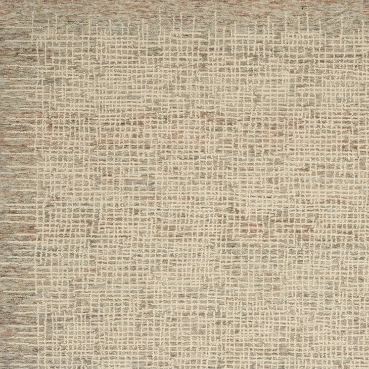 8' X 10' Beige and Tan Wool Abstract Area Rug