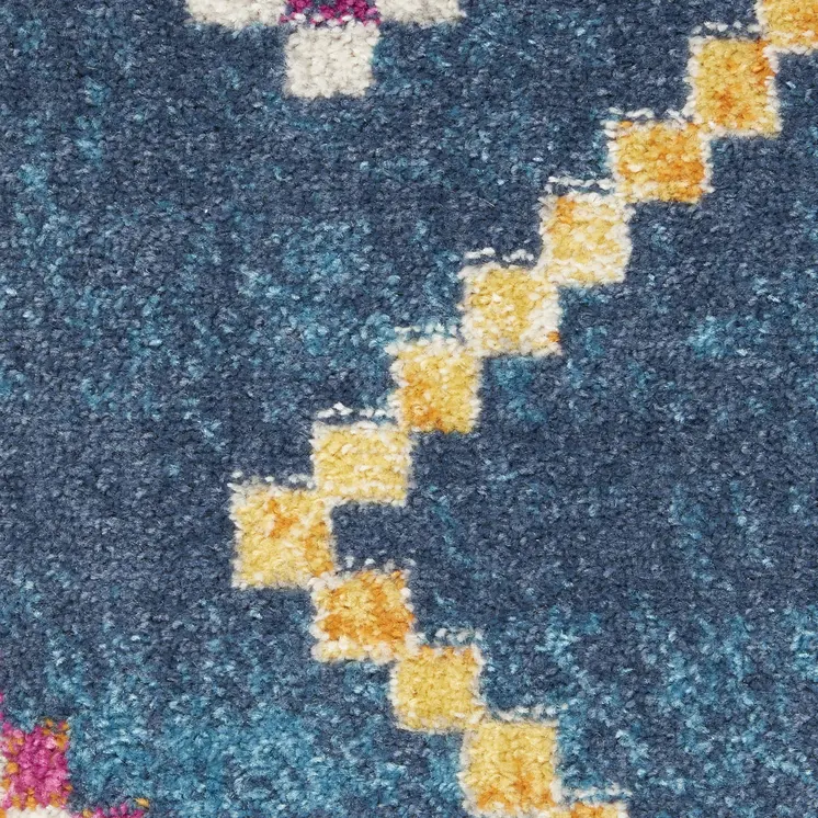 8' Ivory Brown and Gray Wool Abstract Runner Rug