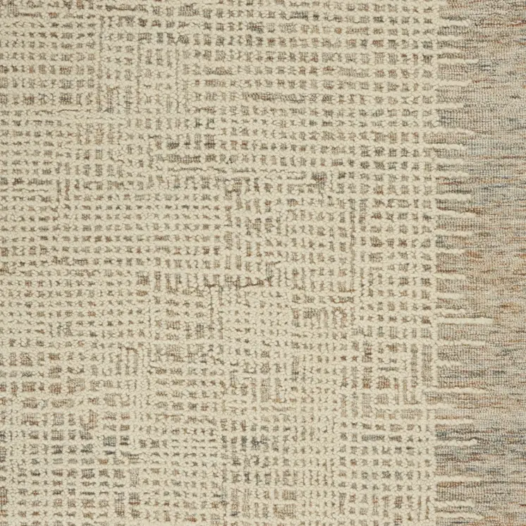 5' X 7' Beige and Tan Wool Abstract Area Rug