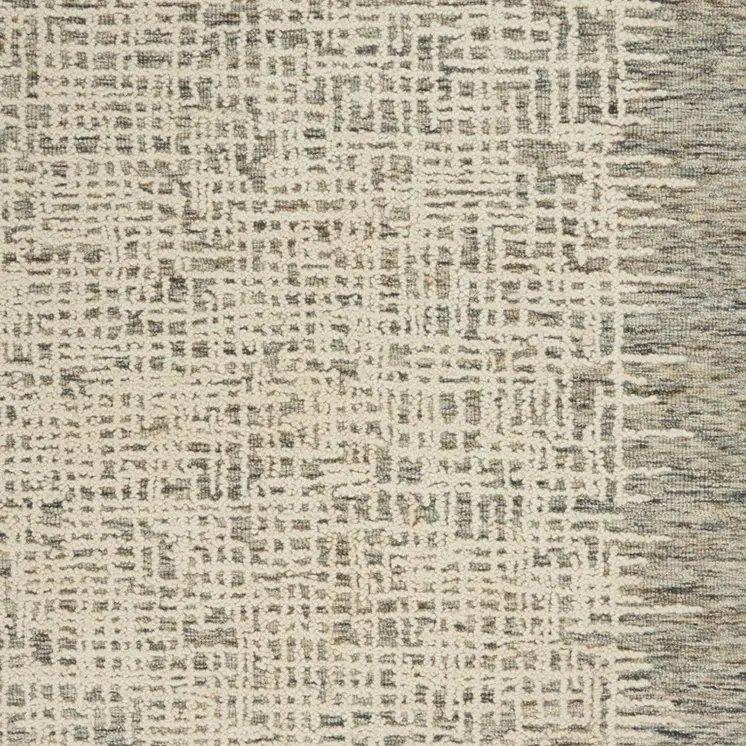 5' X 7' Ivory Brown and Gray Wool Abstract Area Rug