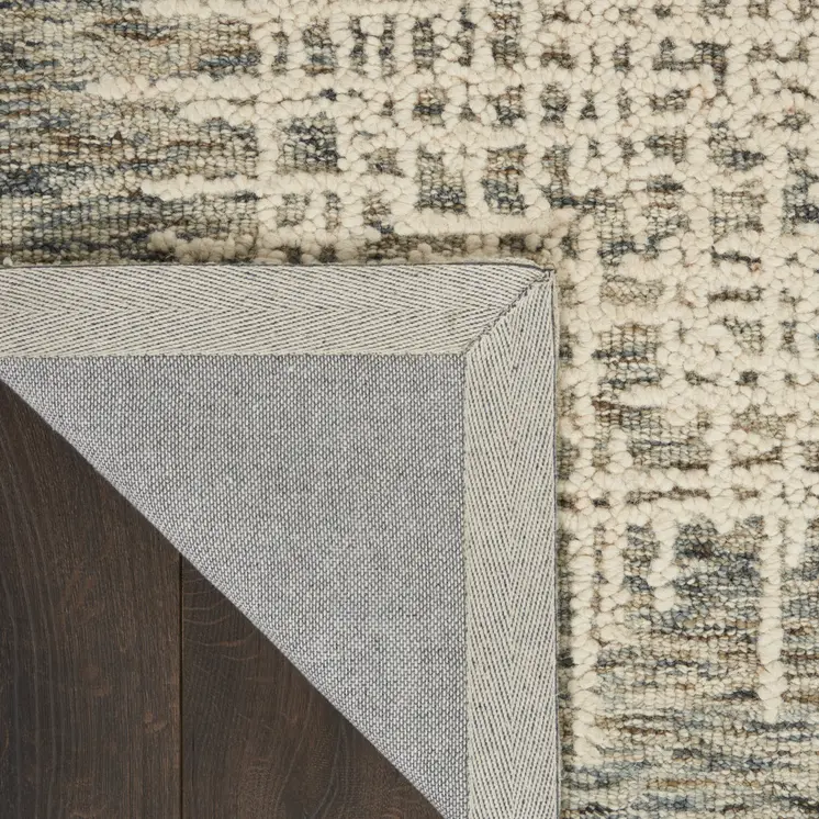 4' X 6' Ivory Brown and Gray Wool Abstract Area Rug