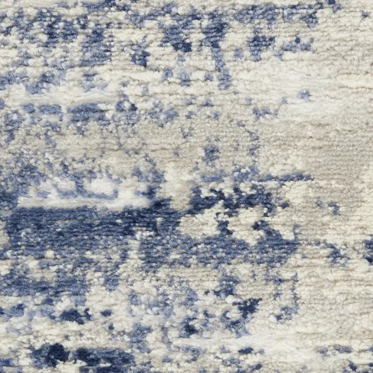 3' X 4' Blue and Gray Abstract Area Rug