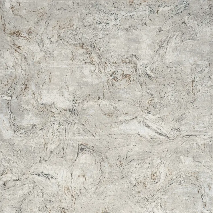 4' X 6' Ivory Brown and Gray Abstract Non Skid Area Rug