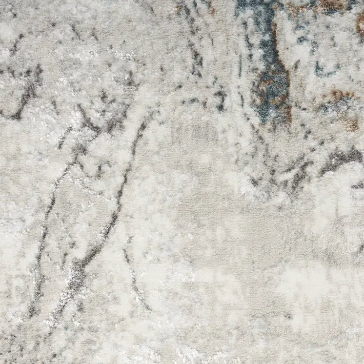 4' X 6' Ivory Brown and Gray Abstract Non Skid Area Rug