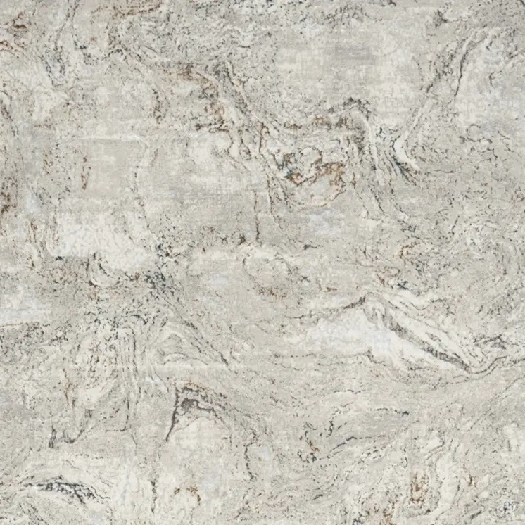 4' X 6' Ivory Brown and Gray Abstract Non Skid Area Rug