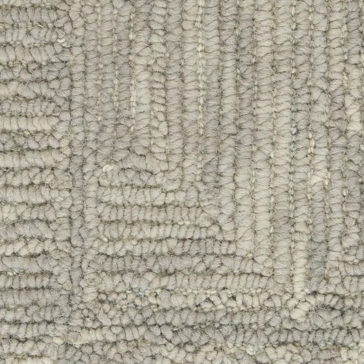 5' X 7' Gray Wool Geometric Area Rug