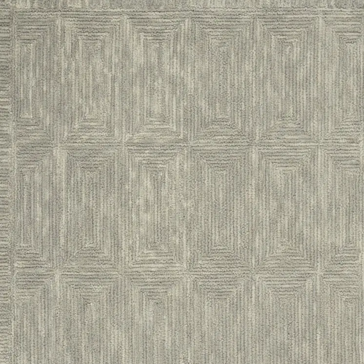 5' X 7' Gray Wool Geometric Area Rug