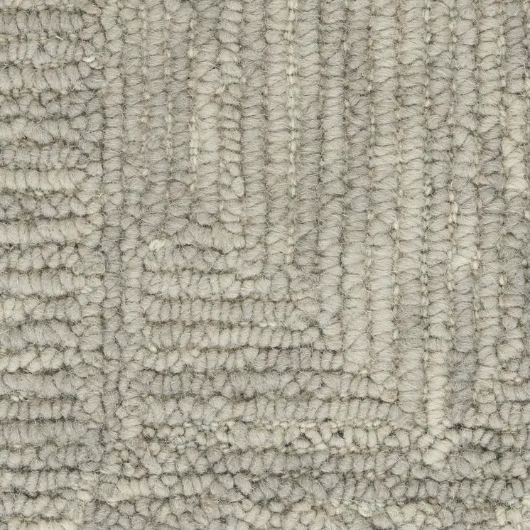 4' X 6' Gray Wool Geometric Area Rug