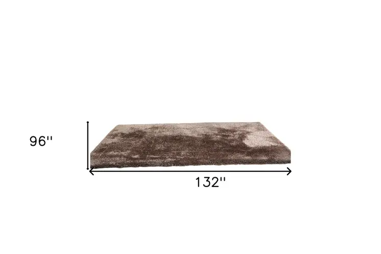 8' X 11' Charcoal Shag Hand Tufted Area Rug