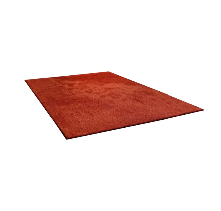 8' X 11' Red Shag Hand Tufted Area Rug