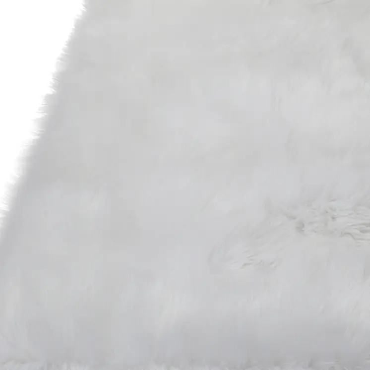 5' X 7' White Faux Sheepskin Shag Washable Area Rug