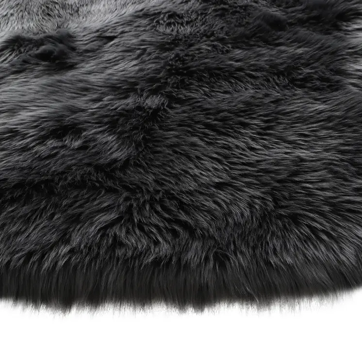 5' X 7' Gray Faux Fur Shag Washable Area Rug