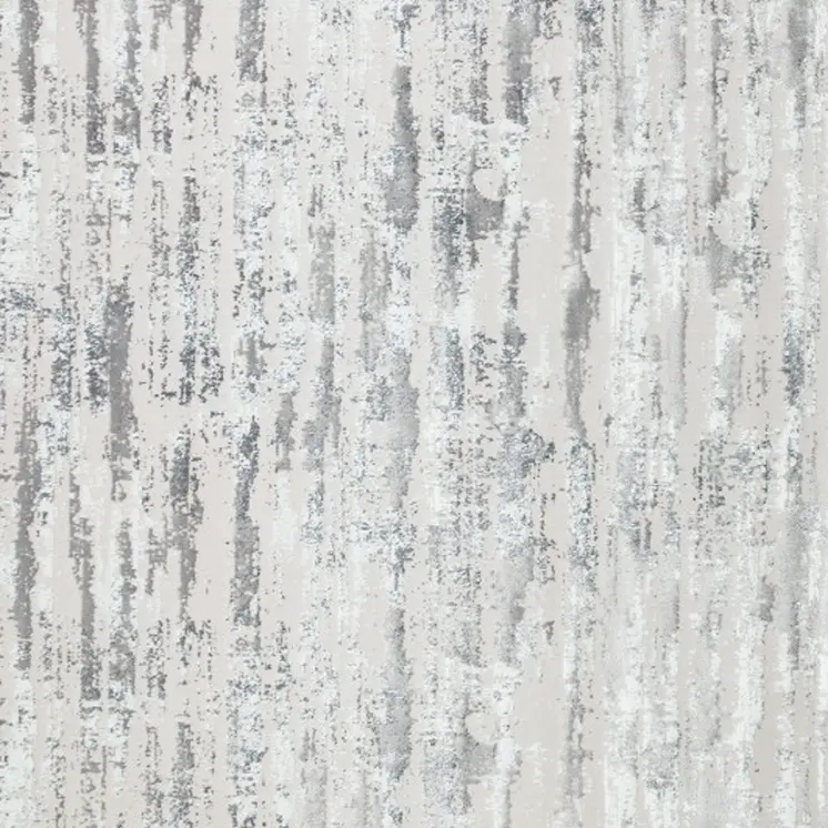 5' X 8' Silver Gray And Off White Abstract Washable Area Rug