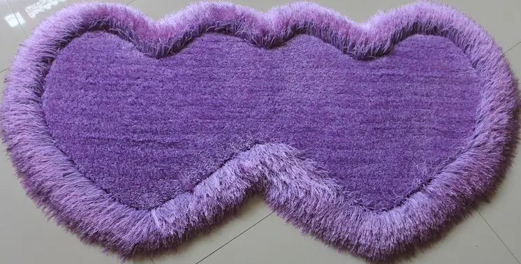 2' X 5' Lavender Shag Hand Tufted Area Rug