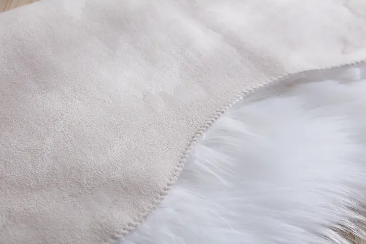 3' X 6' White Faux Fur Hand Tufted Area Rug