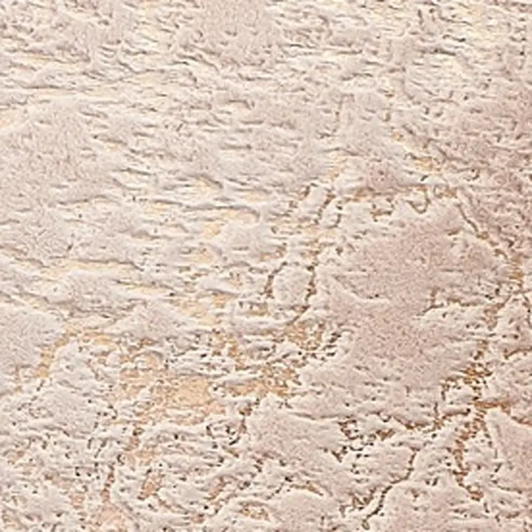 5' X 7' Beige and Gold Faux Fur Abstract Shag Non Skid Area Rug