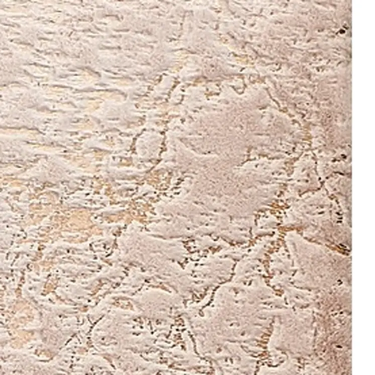 8' X 11' Beige and Gold Faux Fur Abstract Shag Non Skid Area Rug