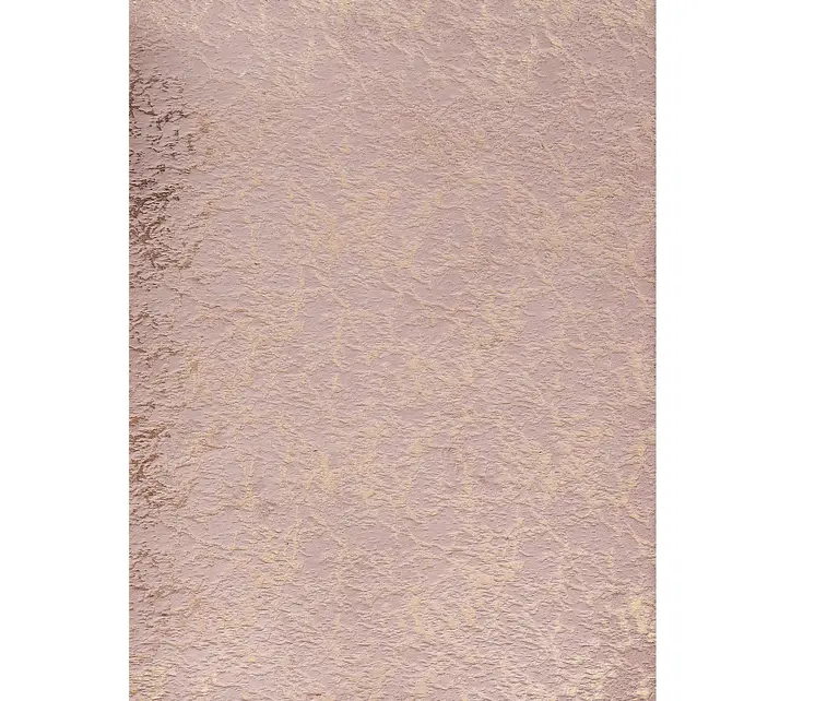 5' X 7' Pink and Gold Faux Fur Abstract Shag Non Skid Area Rug