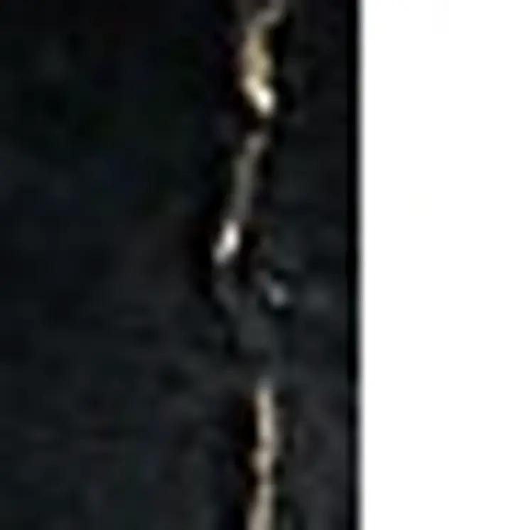 5' X 7' Black and Gold Faux Fur Abstract Shag Non Skid Area Rug