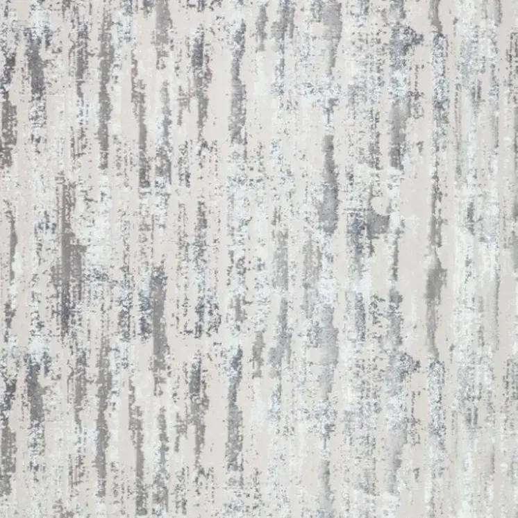 3' X 5' Silver Gray And Off White Abstract Washable Area Rug