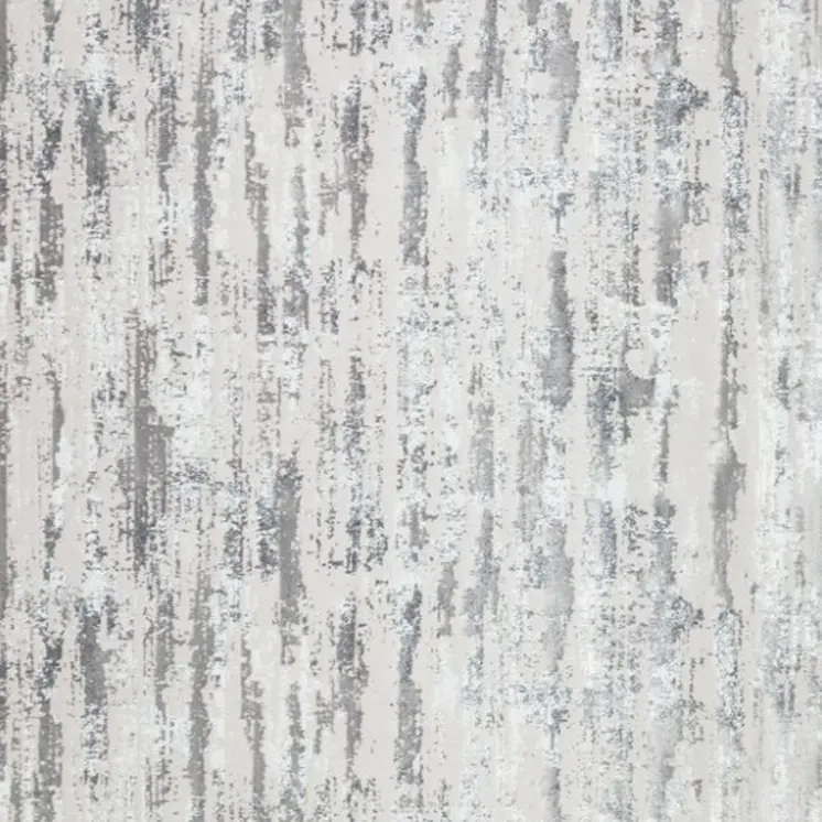3' X 5' Silver Gray And Off White Abstract Washable Area Rug