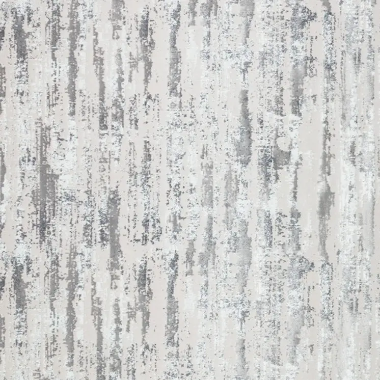 10' X 13' Silver Gray And Off White Abstract Washable Area Rug
