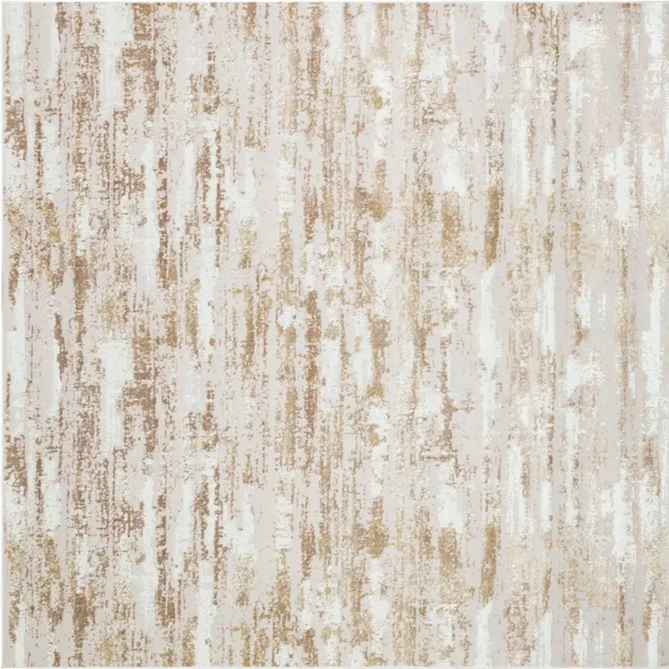 4' X 6' Beige Ivory And Off White Abstract Washable Area Rug