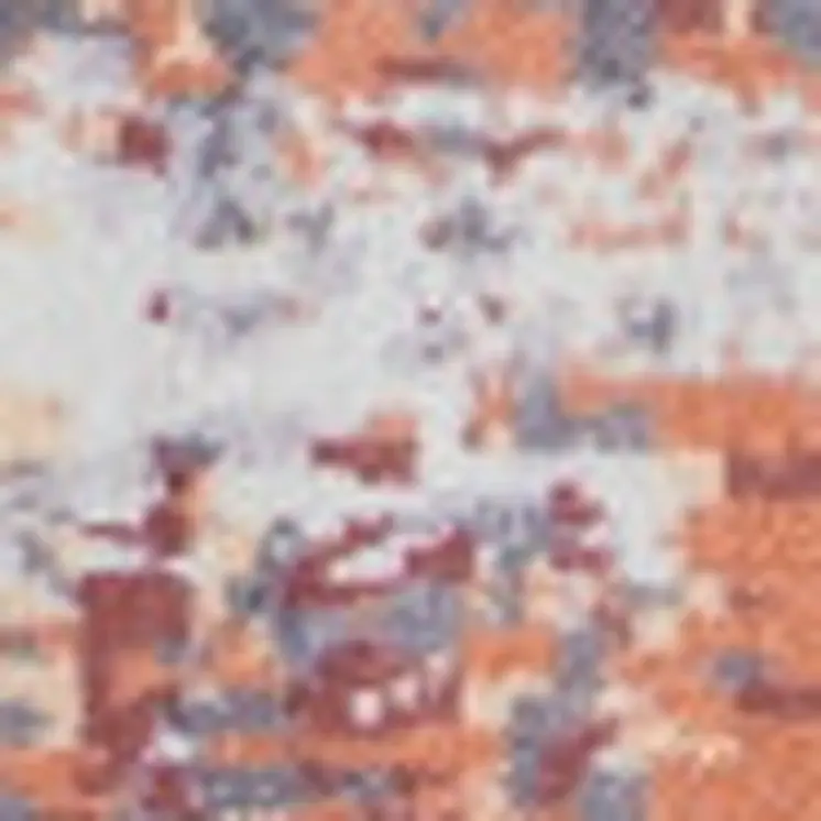 4' X 6' Gray and Brown Abstract Shag Printed Washable Non Skid Area Rug