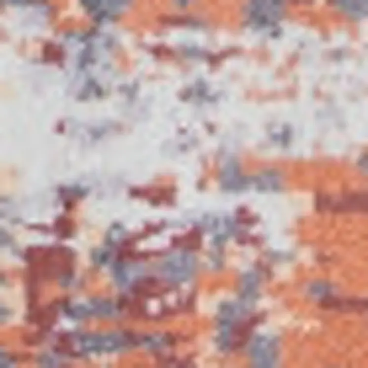 5' X 7' Gray and Brown Abstract Shag Printed Washable Non Skid Area Rug