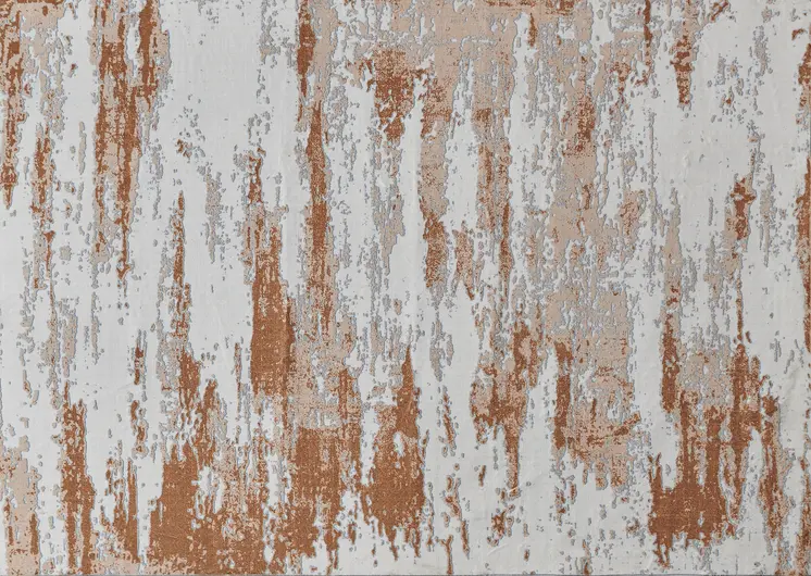 4' X 6' Gray and Brown Abstract Printed Washable Non Skid Area Rug