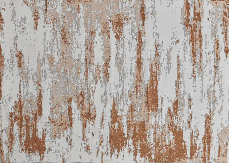 5' X 7' Gray and Brown Abstract Printed Washable Non Skid Area Rug