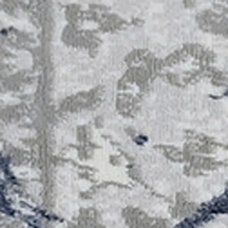 3' X 5' Ivory Blue And Gray Abstract Area Rug