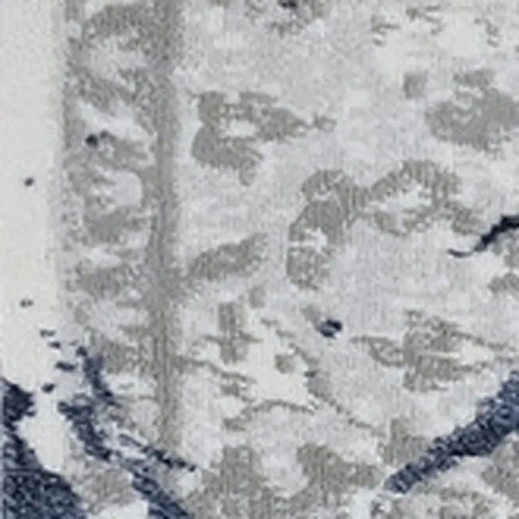 8' X 11' Ivory Blue And Gray Abstract Area Rug