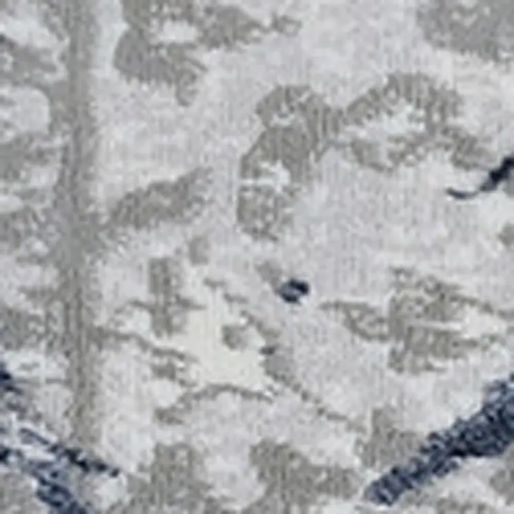 9' X 12' Ivory Blue And Gray Abstract Area Rug