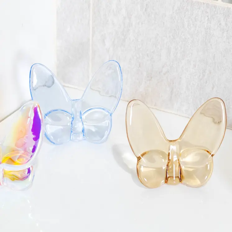 3" Gold Crystal Butterfly Figurine Tabletop Sculpture