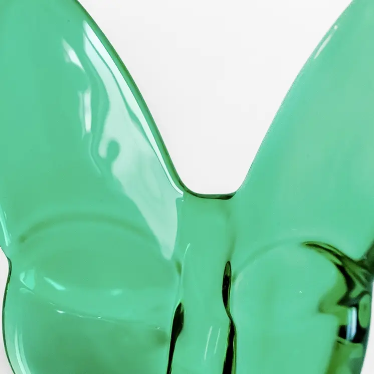3" Green Crystal Butterfly Figurine Tabletop Sculpture