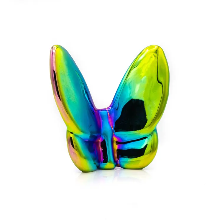 3" Blue and Green Crystal Butterfly Figurine Tabletop Sculpture