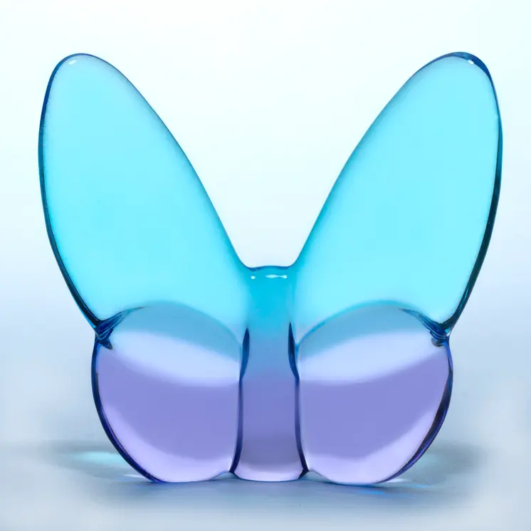 3" Blue and Purple Crystal Butterfly Figurine Tabletop Sculpture