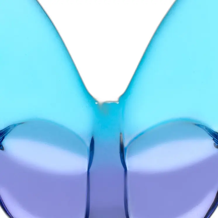 3" Blue and Purple Crystal Butterfly Figurine Tabletop Sculpture