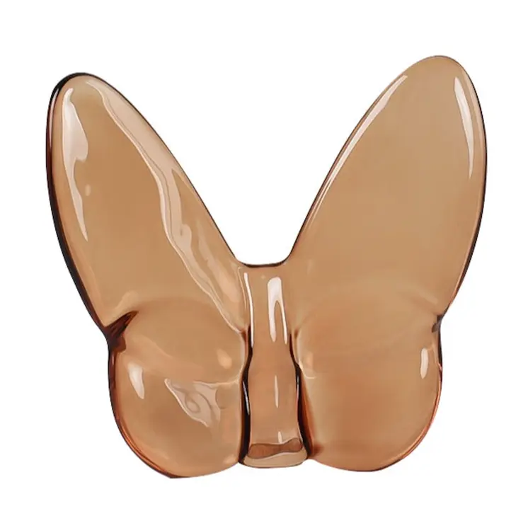 3" Brown Crystal Butterfly Figurine Tabletop Sculpture