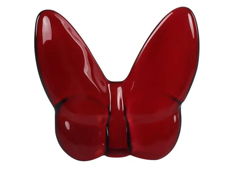 3" Burgundy Crystal Butterfly Figurine Tabletop Sculpture