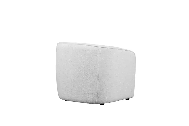 32" Off White Fabric Barrel Club Chair