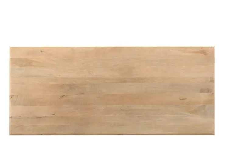 75" Beige Solid Wood Double Pedestal Base Dining Table