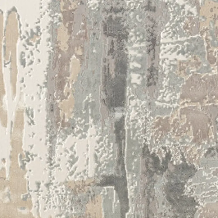 5' X 8' Gray and Beige Abstract Area Rug
