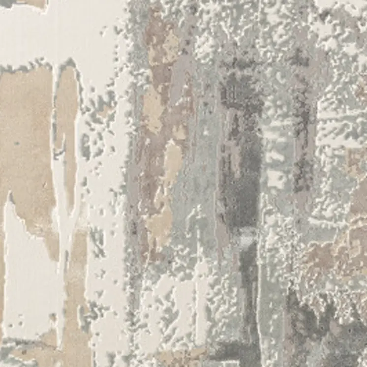 8' X 10' Beige Ivory And Gray Abstract Area Rug