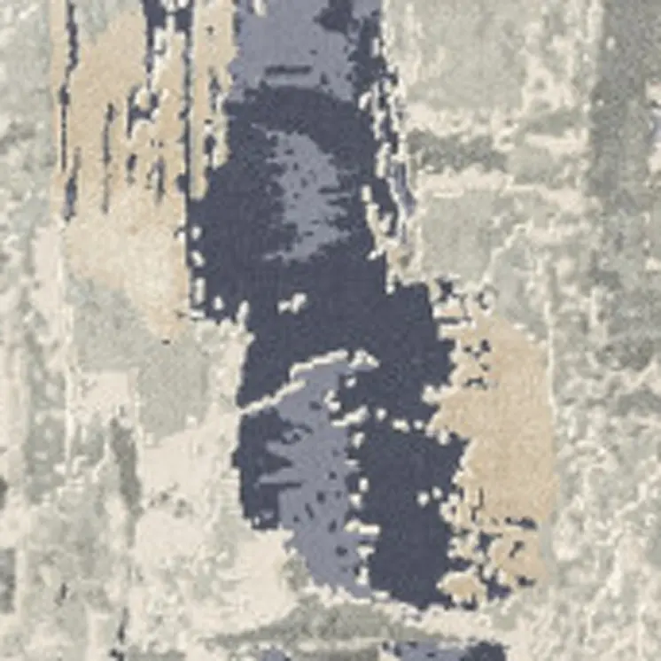 10' X 14' Blue and Beige Abstract Area Rug