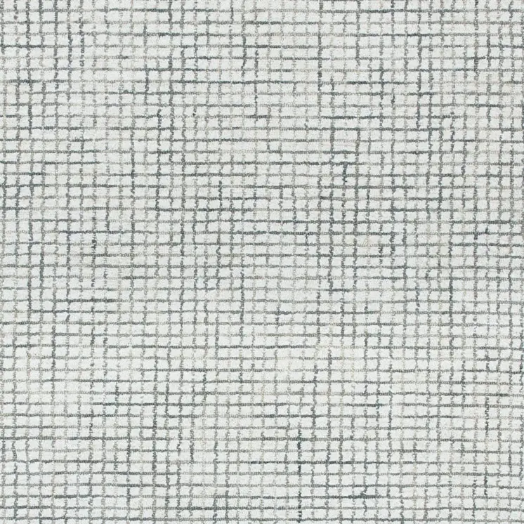 10' X 14' Gray and Ivory Wool Checkered Hand Hooked Area Rug