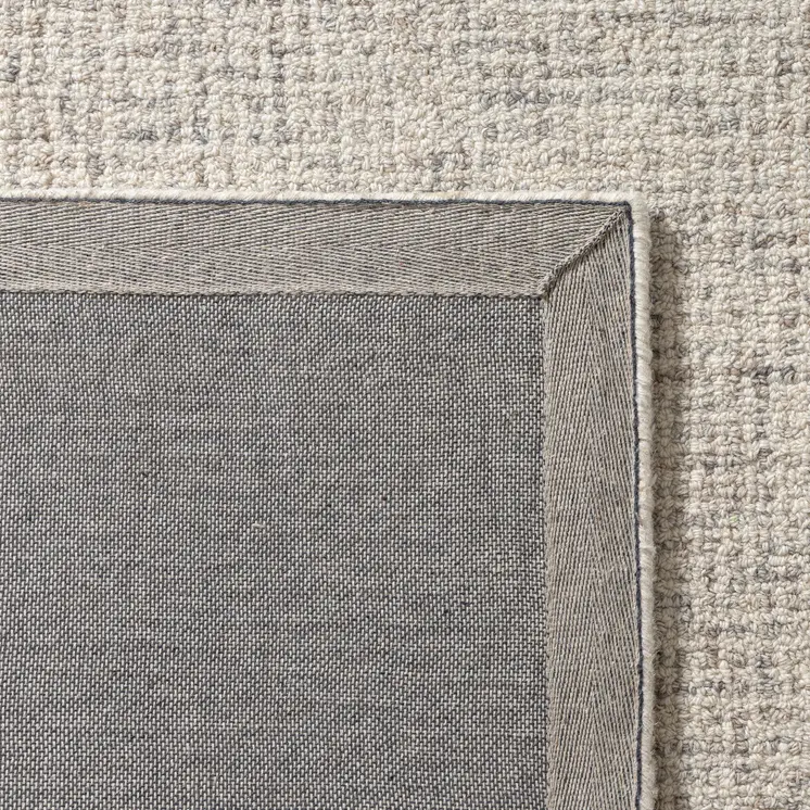 8' Beige And Brown Wool Abstract Hand Tufted Runner Rug
