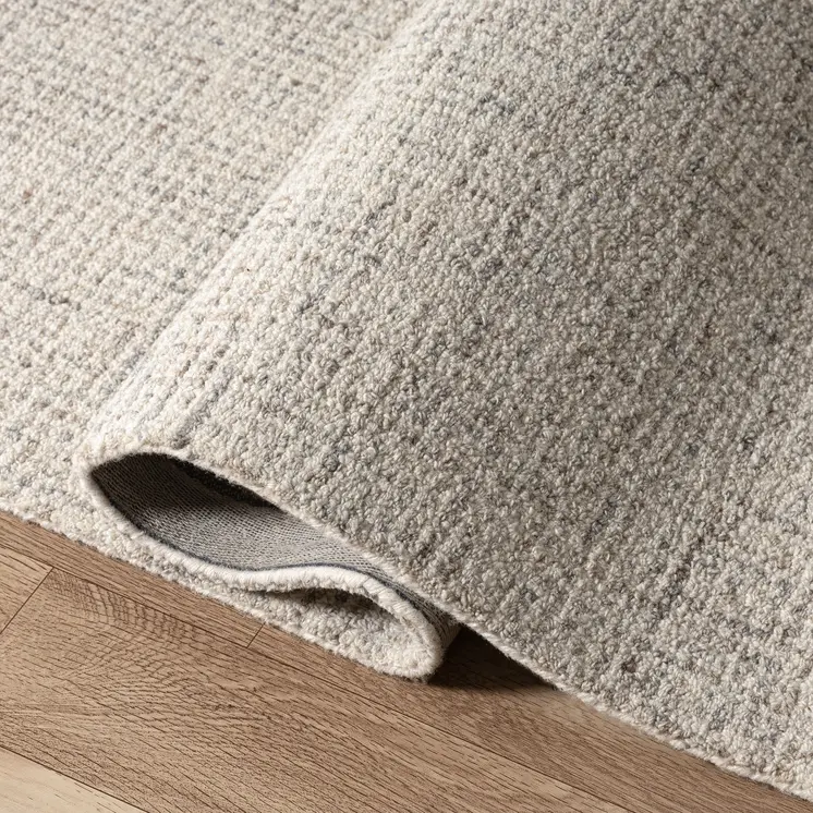 8' Beige And Brown Wool Abstract Hand Tufted Runner Rug